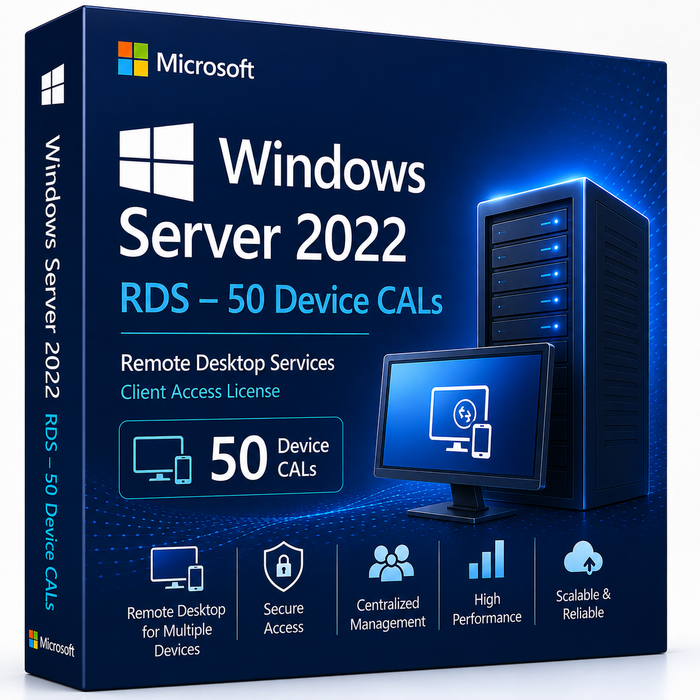 Windows Server 2022 RDS – 50 Device CALs