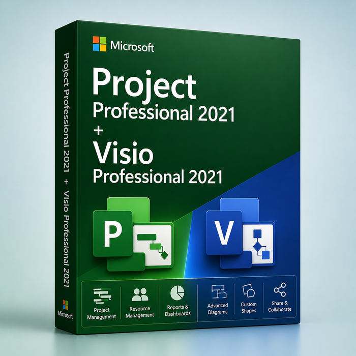 Project Professional 2021 + Visio Professional 2021