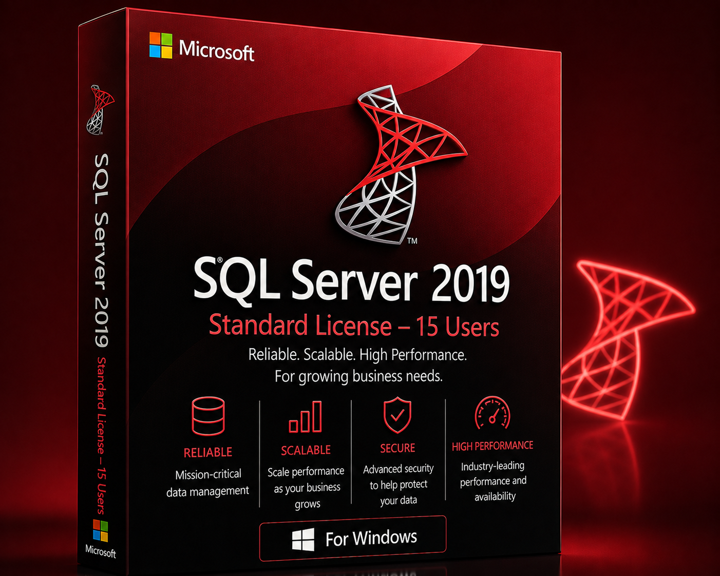SQL Server 2019 Standard License – 15 Users