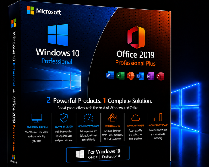 Windows 10 Professional + Office 2019 Professional Plus