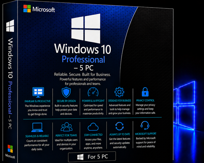 Windows 10 Professional – 5 PC